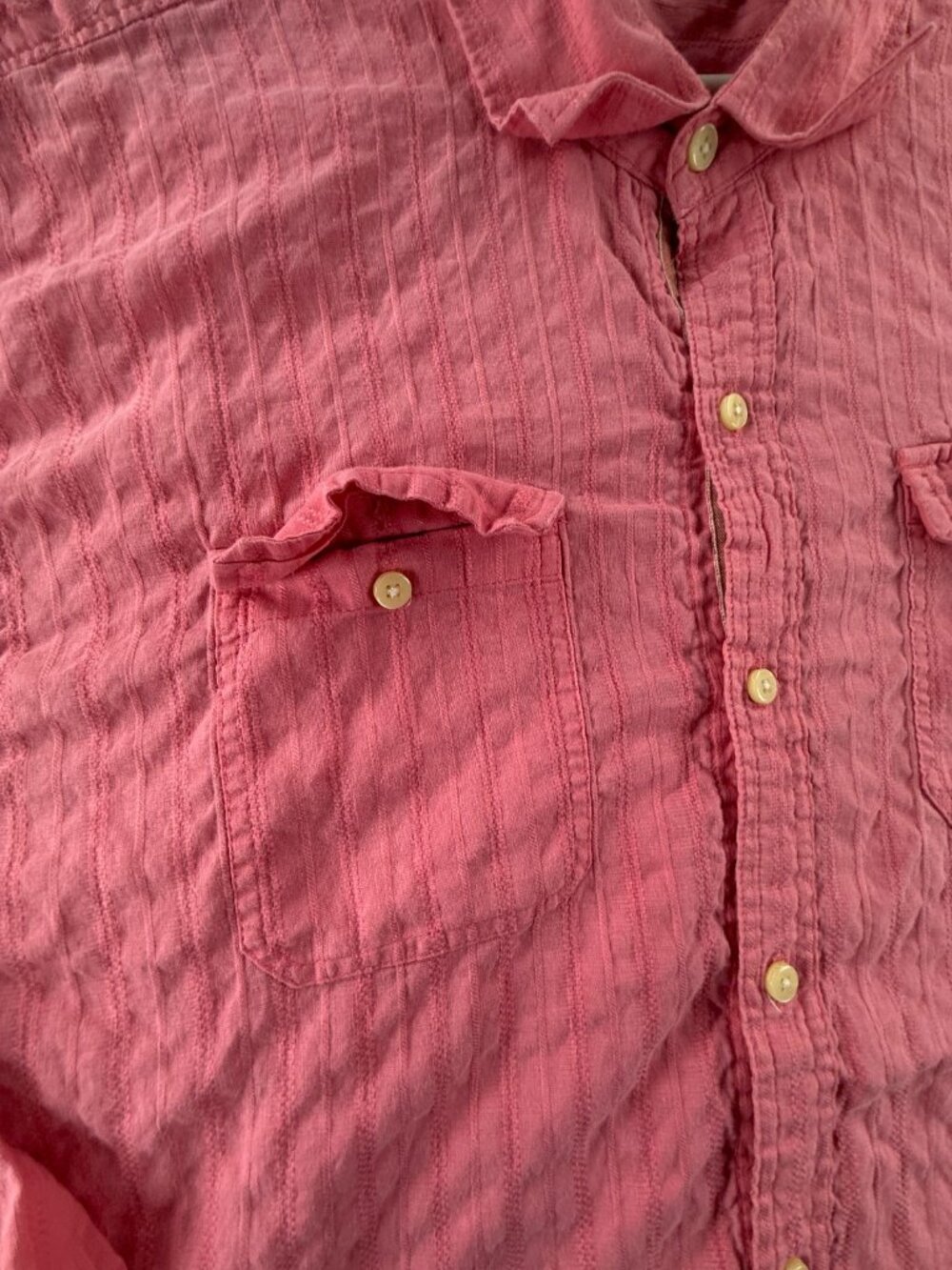 Tommy Bahama 2XL Striped Linen Cotton Pink Beach Shirt Button Up Casual Mens - Picture 3 of 14